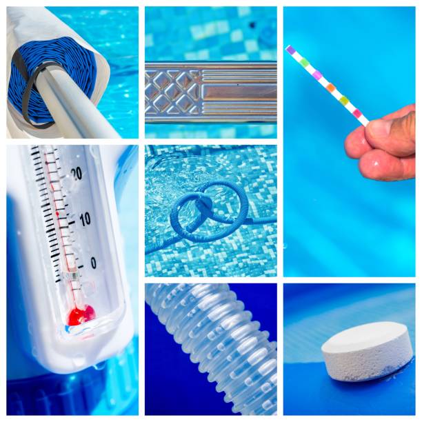 istock Collage maintenance of a private pool 1189198394