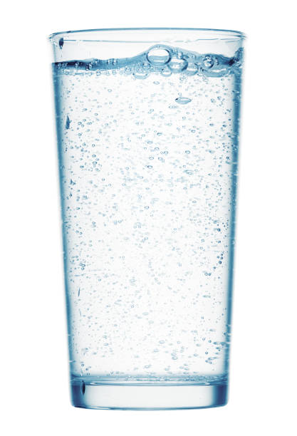 istock one glass of sparkling water on a white background, isolated object 1189198983