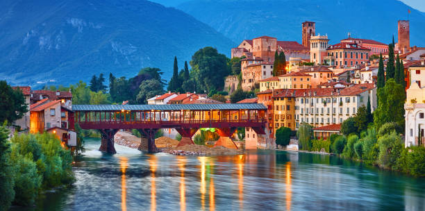 istock Bridge Ponte degli Alpini at river Brenta 1189200972