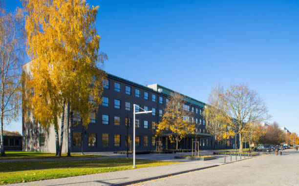 istock Modern city architecture. Autumn sunny day. Modern building. 1189205114