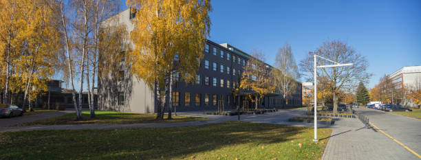 istock Modern city architecture. Autumn sunny day. Modern building. 1189205127
