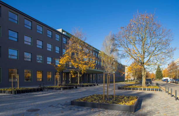 istock Modern city architecture. Autumn sunny day. Modern building. 1189205148