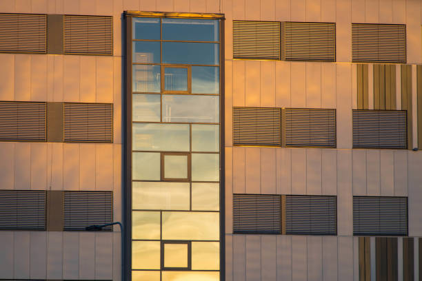 istock Wall of office building with closed windows. Modern exterior. 1189205164