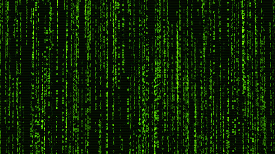 Matrix Code Background Stock Illustration - Download Image Now - Binary ...