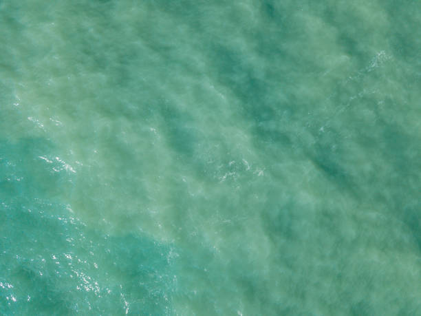 istock Aerial view of turquoise waves, water surface texture 1189207647