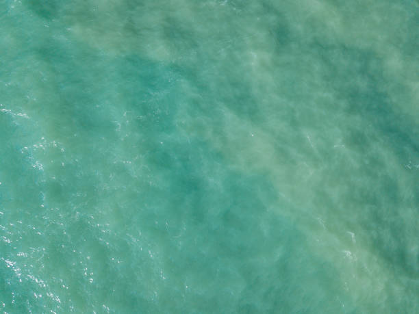 istock Aerial view of turquoise waves, water surface texture 1189207685