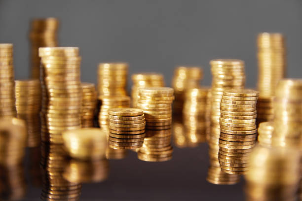 istock Image of coins stacks. Shallow depth of field 1189209807