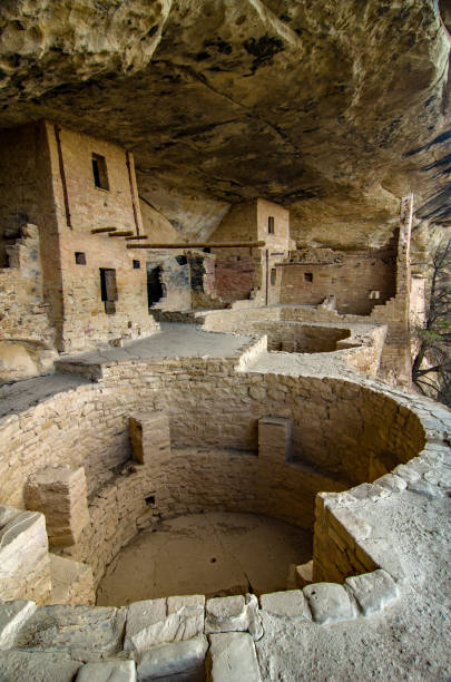 istock Mesa Verde National Park - Balcony House Kiva & Buildings Vertical 1189215517