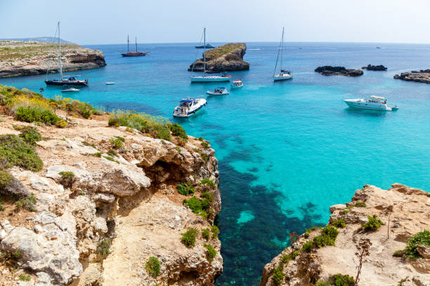 istock Pure crystal water of Blue Lagoon on Malta 1189215563