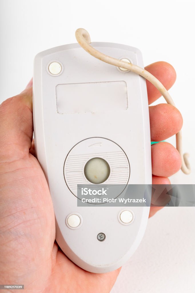 Old Pc Mouse Computer Control And Communication System Light Background ...