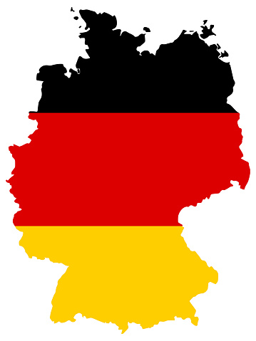 Germany map flag vector illustration eps 10.