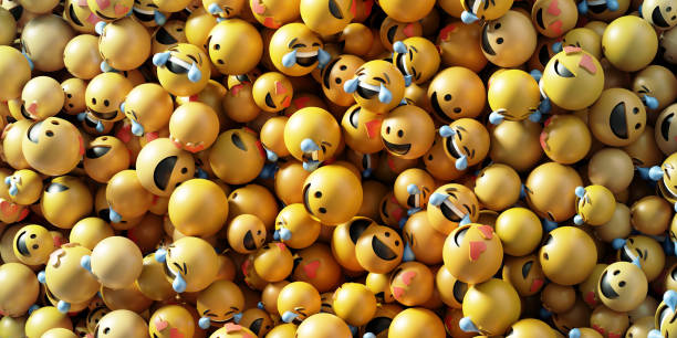 istock Infinite emoticons 3d rendering background, social media and communications concept 1189224469