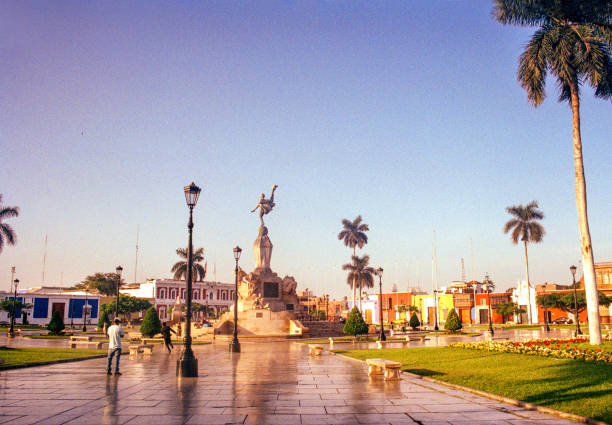 Main Square of Trujillo, Peru  trujillo peru stock pictures, royalty-free photos & images