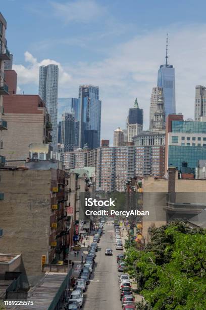 View Of Freedom Tower And Skyline In Chinatown New York City Stock Photo - Download Image Now