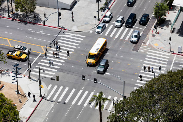 istock Traffic in Los Angeles, Aerial View 1189225836