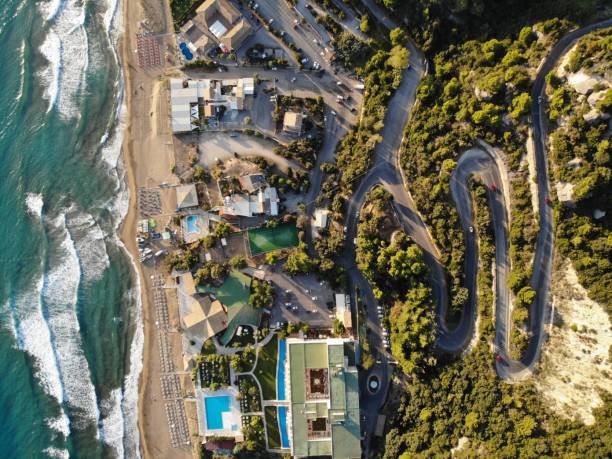 istock Bendy Roads and Beaches, corfu, greece 1189227998