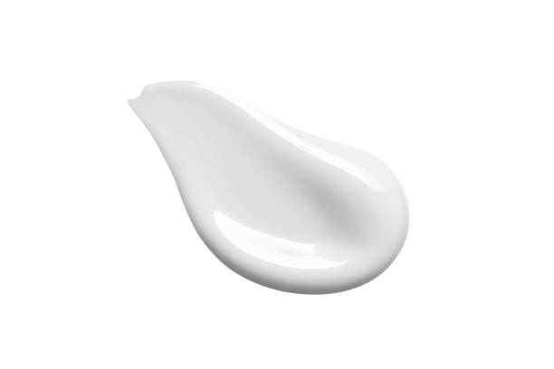 istock Lotion cream mask swatch smear sample isolated on white 1189235719