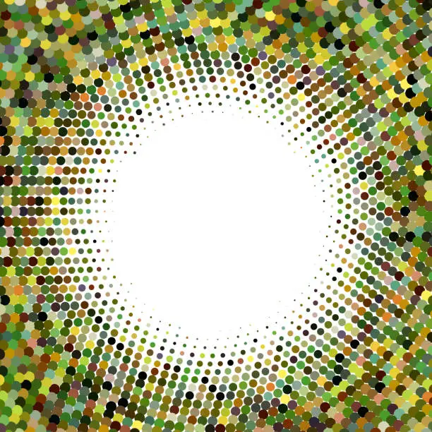 Vector illustration of Vector Circle Half Tone Dots