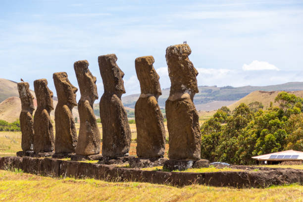 istock Ahu Akivi from behind Easter Island 1189283754