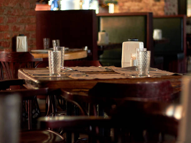 istock Photo restaurant hall decorated table 1189285798