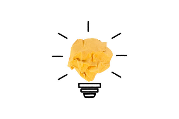 istock Brown paper ball ,Concept creative idea and innovation 1189290337
