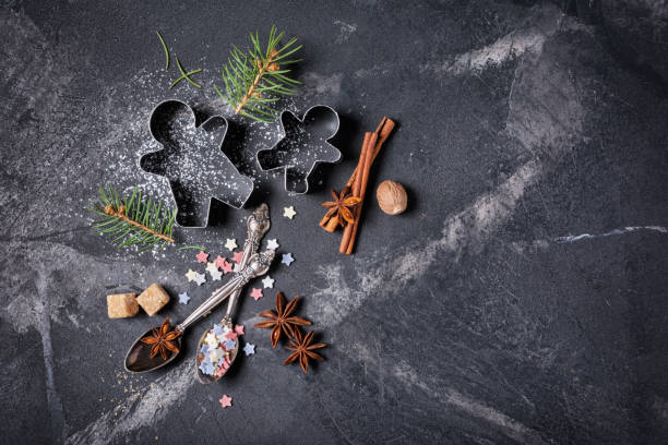 istock Top view of christmas baking ingredients 1189297477