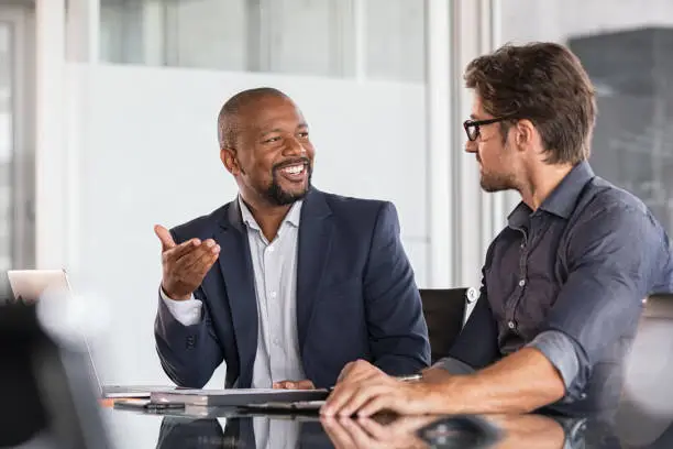 Photo of Multiethnic business people in meeting