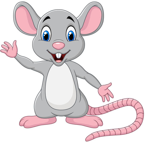 Cute Mouse Cartoon Waving Hand Stock Illustration - Download Image Now -  Mouse - Animal, Animal, Brown - iStock