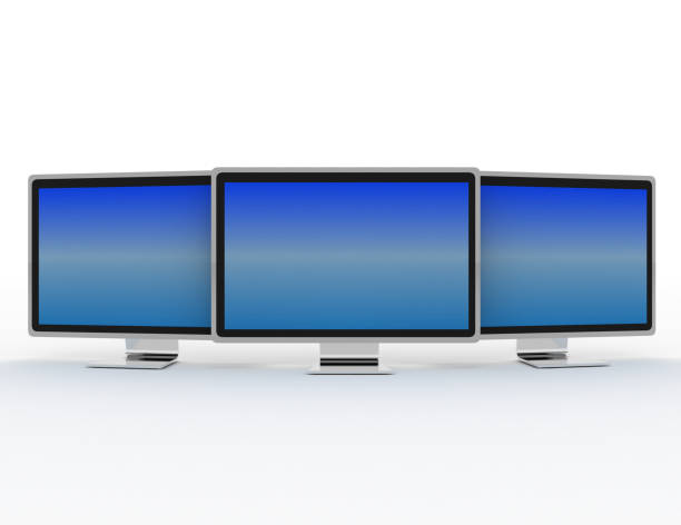 istock Global networking with monitor. 1189305614
