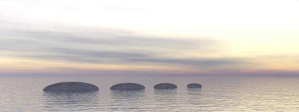 istock beautiful meditation landscape on the ocean - 3d rendering 1189308515