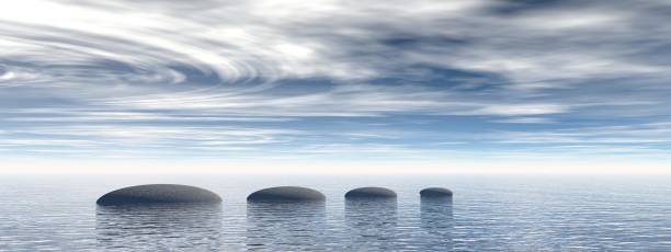 istock beautiful meditation landscape on the ocean - 3d rendering 1189308523