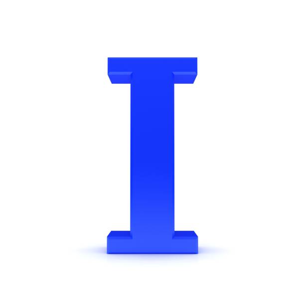 istock I letter blue 3d three dimensional capital sign on white background 1189308650