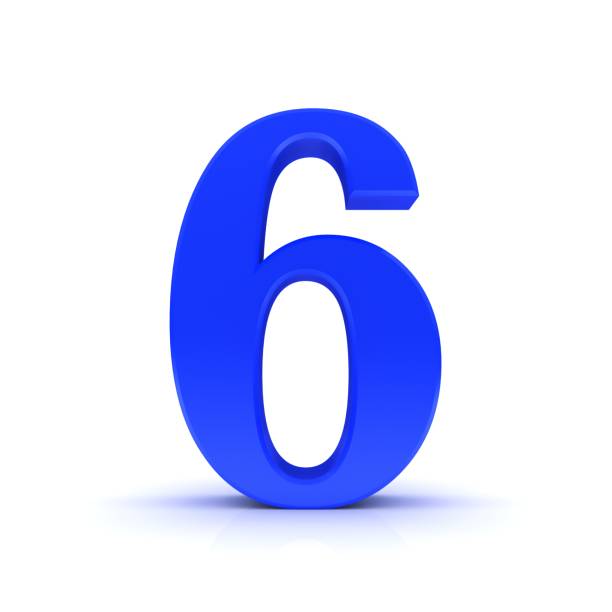 istock 6 six number blue 3d sign on white background 1189309697