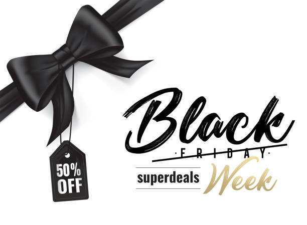 baner sprzedaży black friday week - black week stock illustrations