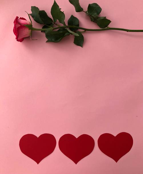 istock Valentine's day greeting card template on pink background 1189311820