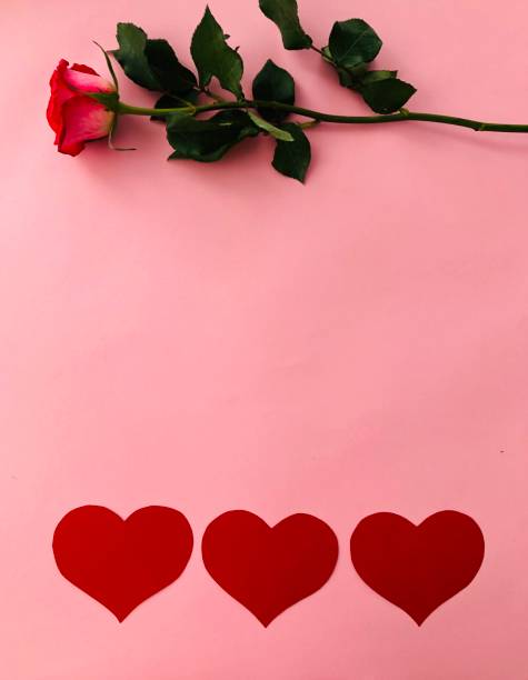 istock Valentine's day greeting card template on pink background 1189311824