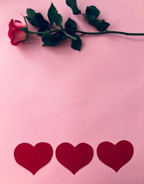 istock Valentine's day greeting card template on pink background 1189311829