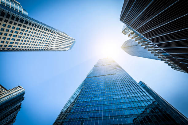 istock Low angle shot of modern architecture 1189319729