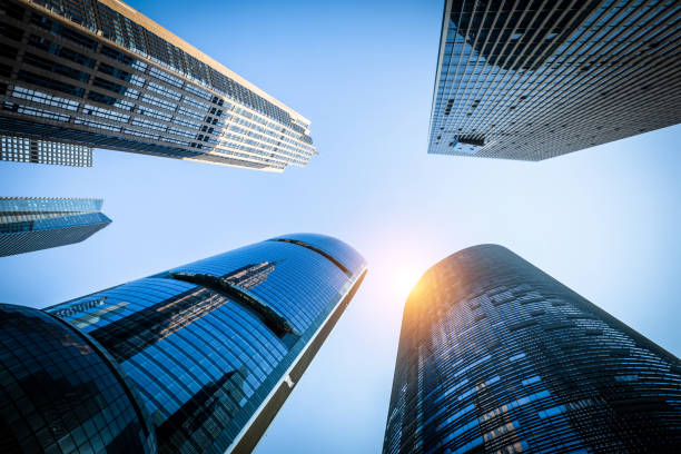 istock Low angle shot of modern architecture 1189319760