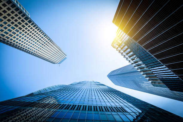 istock Low angle shot of modern architecture 1189319894