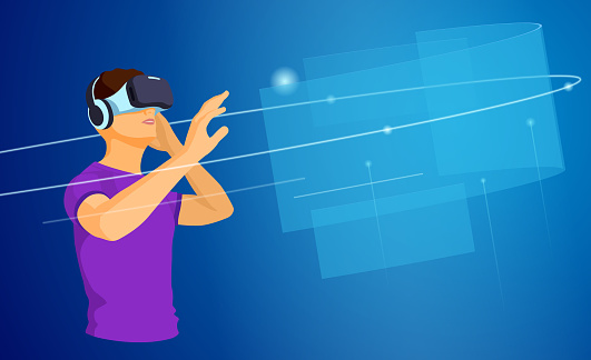 Virtualaurality Virtual Augmented Reality Stock Illustration - Download Image Now ...