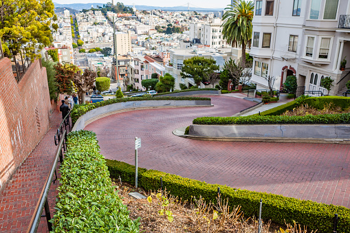 View from the top of Lombard street-San Francisco-California