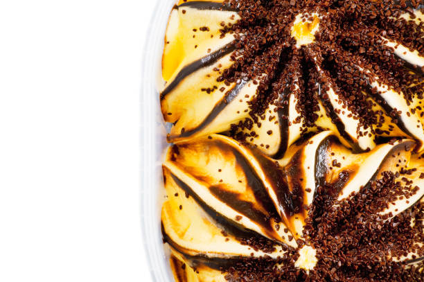 istock Ice cream cheesecake top of view. Background, texture. 1189324311