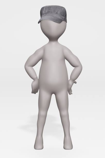 istock Realistic 3d Render of Character with Cap 1189325285