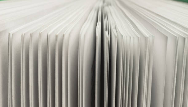 istock Close up beautiful white pages book background texture. Macro Photography view. 1189325676