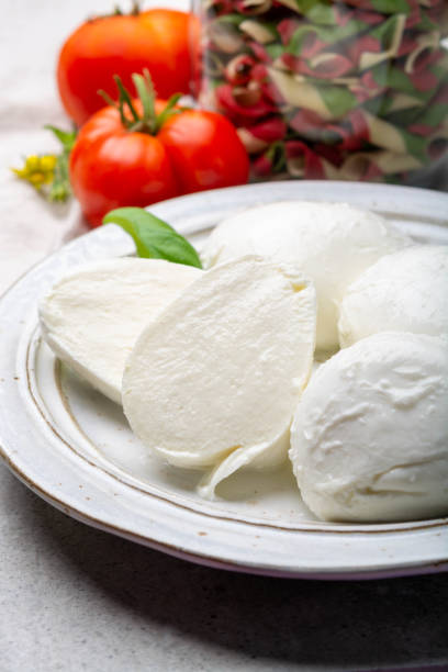 istock Cheese collection, balls Italian soft white cheese mozzarella 1189329349