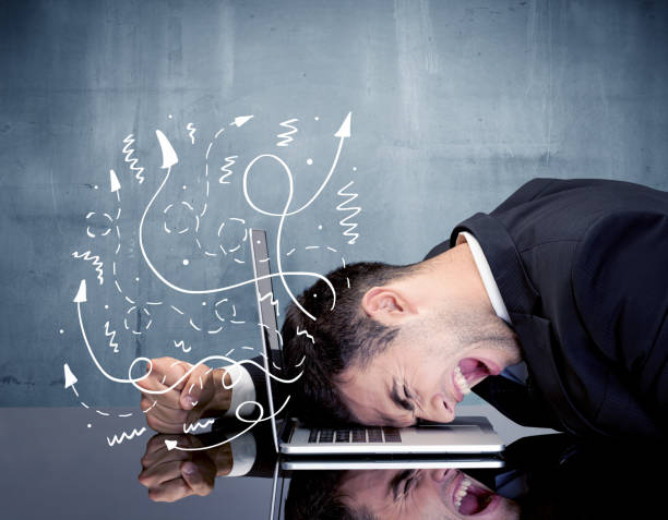 istock Business person with frustrated thoughts 1189331933