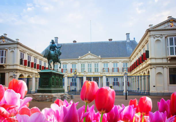 Royal Palace, The Hague, Netherlands Royal Palace of The Netherlands in The Hague at spring the hague stock pictures, royalty-free photos & images