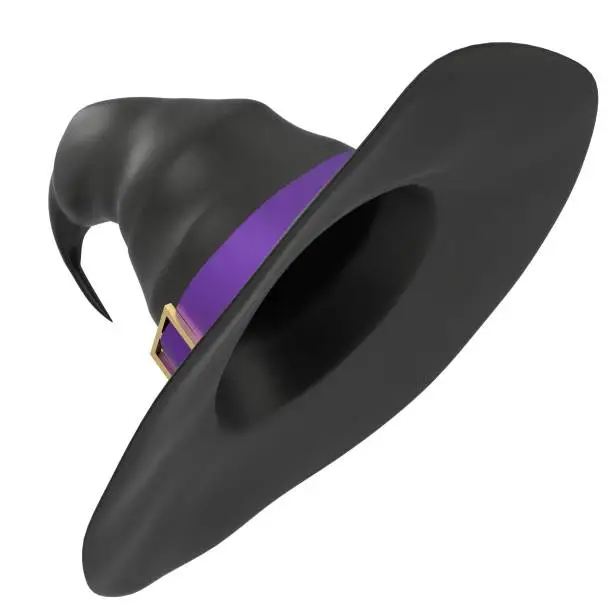 3D rendering illustration of a witch hat