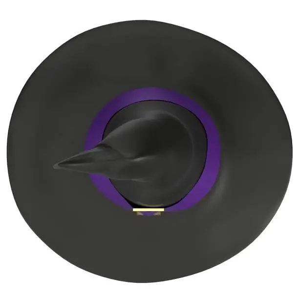 3D rendering illustration of a witch hat